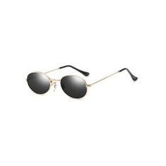 Imagem de Óculos De Sol Feminino Masculino Metal Oval Vintage T-119