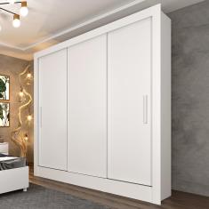 Imagem de Guarda-roupa Casal Valencia 3 Portas 4 Gavetas Neve - Tcil Móveis