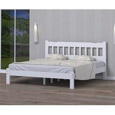 Imagem de Cama King Size Madeira Reforçada Perola Cor Branco