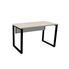 Imagem de Mesa de Escritório Pé Tubular Pe25 em Mdp 150 x 60 cm Cor Nogueira Casablanca e Base Preta