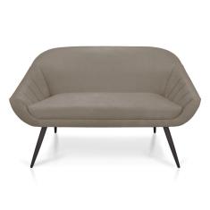 Imagem de Namoradeira Suede Marrom de Ferro