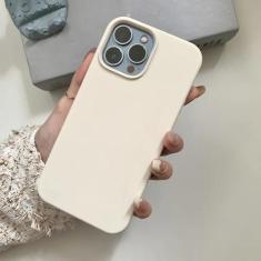 Imagem de Capa de telefone de silicone líquido roxo escuro para iPhone 15 Pro Max 14 13 12 11 Pro Max XR XS X 15ProMax Capa protetora completa, branco antigo, para iPhone 15 Plus