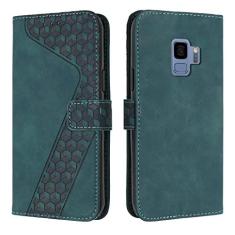 Imagem de Casos de flip de smartphone Capa Carteira para Samsung Galaxy S9, Capa de Celular em Couro PU Vintage Magnética Flip Folio Couro Titular de Cartão de Crédito Kickstand Capa à prova de choque Compatíve