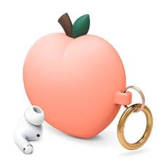 Imagem de elago Capa compatível com AirPods Pro 2, Capa Pêssego 3D Compatível com AirPods Pro 2ª Geração, Chaveiro incluído