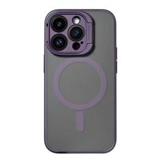 Imagem de Luxo suporte magnético caso de telefone para iphone 14 13 15 pro max capa móvel de carregamento sem fio celular, roxo, para iphone 13