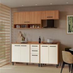 Imagem de Cozinha Modulada Havana com Tampo 07 Portas e 2 Gavetas Rovere/Champan