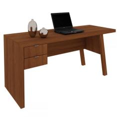 Imagem de Mesa Para Escritório 2 Gavetas Me4122 Rústico - Tecno Mobili