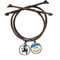 Imagem de DIYthinker Pulseira Japonesa feminina de couro com corrente de mão e desenho de cavalo