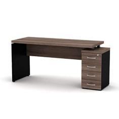 Imagem de Mesa para Escritório 4 Gavetas PE40 Pandin Móveis Walnut