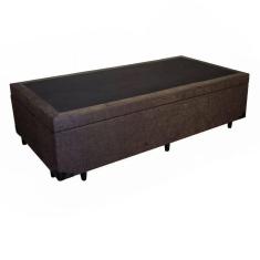 Imagem de Cama Box Baú Solteiro Blue AColchões Suede Marrom 41x88x188