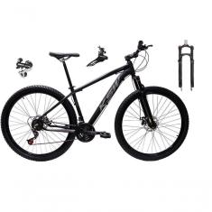 Imagem de Bicicleta Aro 29 Ksw Xlt 24v Câmbio Shimano Acera K7 Garfo Trava Freio A Disco - Preto-prata Tam.19