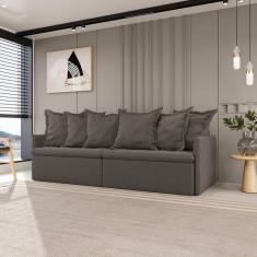 Imagem de Sofá Retrátil e Reclinável 4 Lugares 260cm Dália Cabecasa Madeiramadeira Grafite