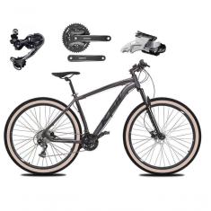 Imagem de Bicicleta Aro 29 Ksw Xlt Deore E Altus 27v Freio Hidráulico Garfo Trava Pneu Faixa Bege - Grafite Tam.21