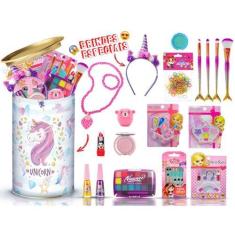 Imagem de Kit Maquiagem Infantil Com Lata Completo KMLT2 + Cortesias - Bazar na 