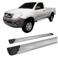 Imagem de Estribo lateral Hilux 2005 a 2015 Chapa Aluminio Prata C/S