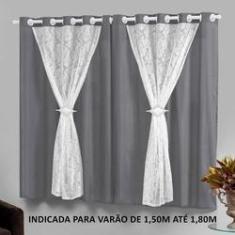 Imagem de Cortina tecido renda 2,20x1,30 sala/quarto  Marrocos
