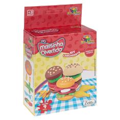Imagem de Massinha de Modelar Art Brinq Kit Lanchonete com 9 Peças