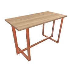 Imagem de Mesa Halden C/ Tampo 120 X 60 Cm Escritório Cobre/Jade - Genus Móveis