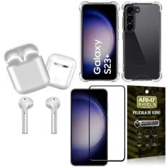 Imagem de Capa Samsung S23 Plus + Fone Ouvido Bluetooth + Película 3D - Armyshie