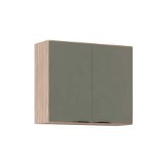 Imagem de Armário Aéreo Cozinha Modulado Firenze 2 Portas 80cm Avena/Menta - Demóbile