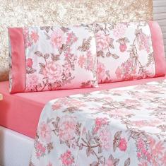 Imagem de Jogo De Lençol Casal Padrão Naturale Micropercal 200 Fios 4 Peças - Serene