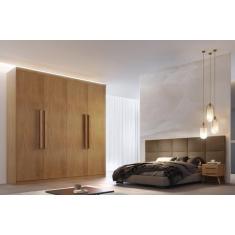 Imagem de Guarda Roupa Solteiro 100% Mdf 3 Gavetas - Império-Imbuia - Móveis Ruf