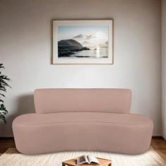 Imagem de Sofá Orgânico 200cm 3 Lugares Antonela Linho Rose