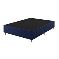 Imagem de Base Box Casal 25cm x 1,88m x 1,38m Treviso Liso Turkey Azul