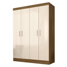 Imagem de Guarda Roupa Solteiro Paris 4 Portas 2 Gavetas Boreal/off Premium - Ma