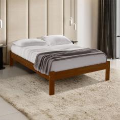 Imagem de Cama Turca Casal Madeira Maciça Castanho