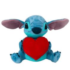 Imagem de Pelúcia Stitch Coração Com Luz E Som 30cm Multilaser - Multilaser