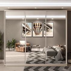 Imagem de Guarda Roupa Belluno 3 Portas de Correr com Espelho e 3 Gavetas RR Móveis