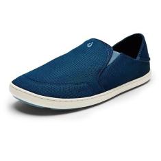 Imagem de OLUKAI Nohea Mesh Tênis masculino sem cadarço, leve e respirável para todos os climas, salto e ajuste confortável, Oceano iluminado pela lua/azul feliz, 41