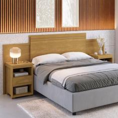 Imagem de Cabeceira Dinamarca Para Cama Casal, Queen Box - Com Nichos - Poloshop
