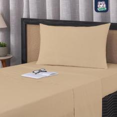 Imagem de Jogo De Lençol Solteiro 2 Peças 100% Algodão Fio Penteado Percal 200 F