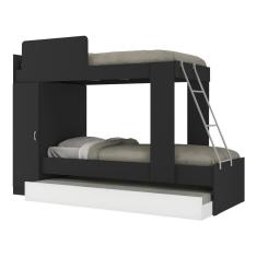 Imagem de Treliche Com Colchão 1 Porta Havana Multimóveis Preto/branco