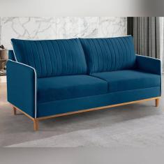 Imagem de Sofá Living 2 Lugares Persa Exala Sofisticação e Conforto Azul