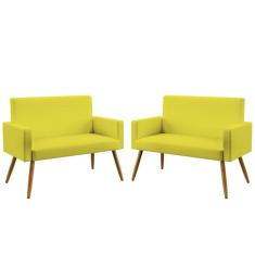 Imagem de Kit 2 Poltronas Namoradeiras Decorativas Vega Suede  Aradecor