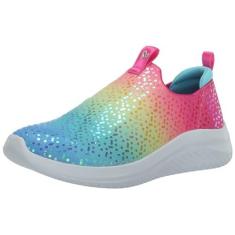 Imagem de Skechers Tênis feminino Ultra Flex 3.0, Rosa/Multi, 10.5 Little Kid