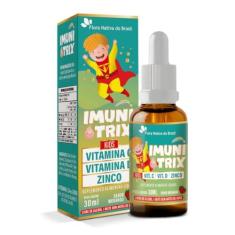Imagem de ImuniTrix Kids (Vitamina C + D + Zinco) 30ml Sabor Morango Flora Nativa