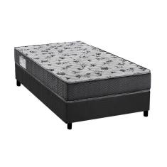 Imagem de Cama Box Solteiro: Colchão Ortopédico Ortobom D33/Ep Anatômico Iso 100 Ultra Firme + Base Gray(78X188)