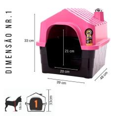 Imagem de Casa Durahouse Rosa para Cães - Tam. 01