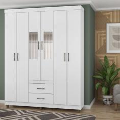 Imagem de Guarda Roupa Casal com Espelho 6 Portas 2 Gavetas E2262 Araplac