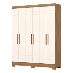 Imagem de Guarda Roupa Casal B369 Nature Off White Henn - Briz Móveis - Briz Mov