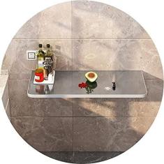 Imagem de Mesas de pared plegables para cocina, estante de acero inoxidable, mesa plegable para cortar verduras, consola de pared, escritorio flotante, varios tamaños (color: A, tamaño: 40 x
