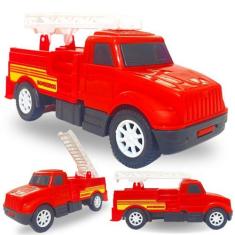 Imagem de Caminhão De Bombeiro Resgate Brinquedo De Praia Plástico - Europio