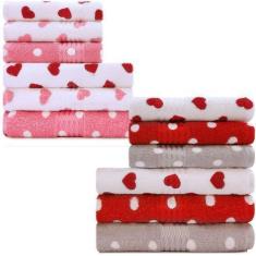 Imagem de Kit 6 Peças Toalha Banho + Rosto Infantil Estampada100% Algodão Felpud