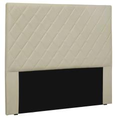 Imagem de Cabeceira Estofada Cama Box Casal Esmeralda 140cm Bege