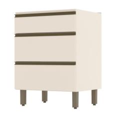 Imagem de Balcão 3 Gavetas 60cm Connect - Móveis Henn