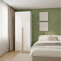 Imagem de Guarda-roupa Modulado 2 Portas com Gavetas Jade Cabecasa Madeiramadeira Branco Fosco
